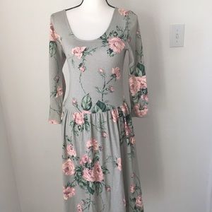 Vintage Joni Blair Floral MIDI Dress / Size 11